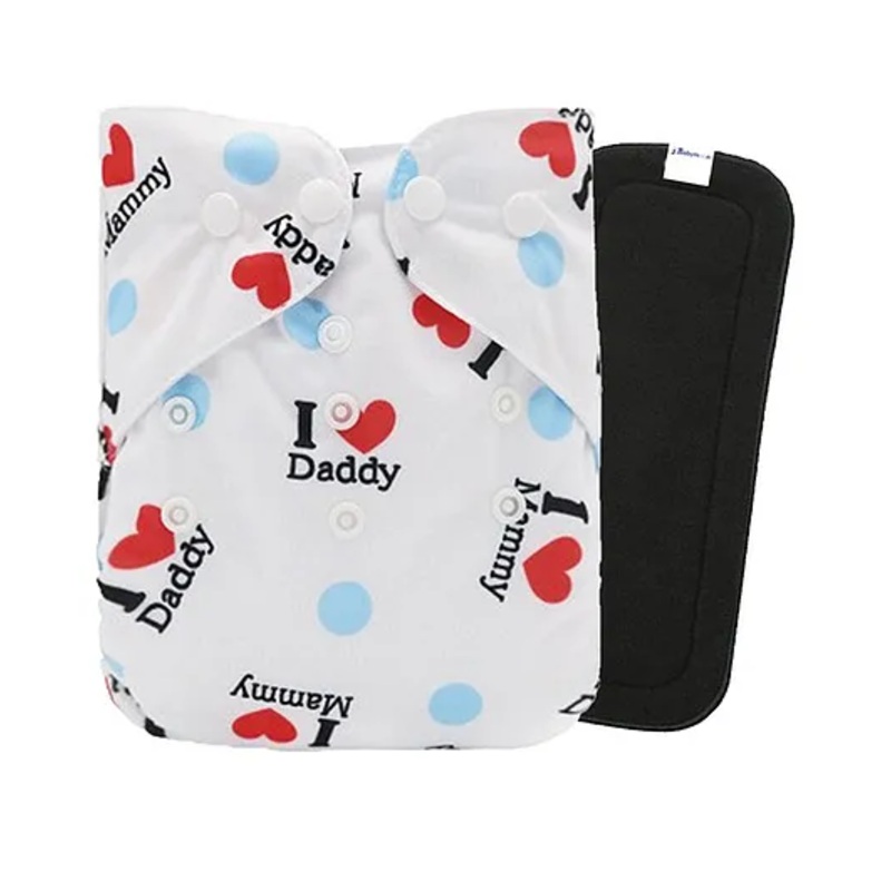 Babymoon Washable & Reusable Cloth Diaper Pocket with Insert – Blue