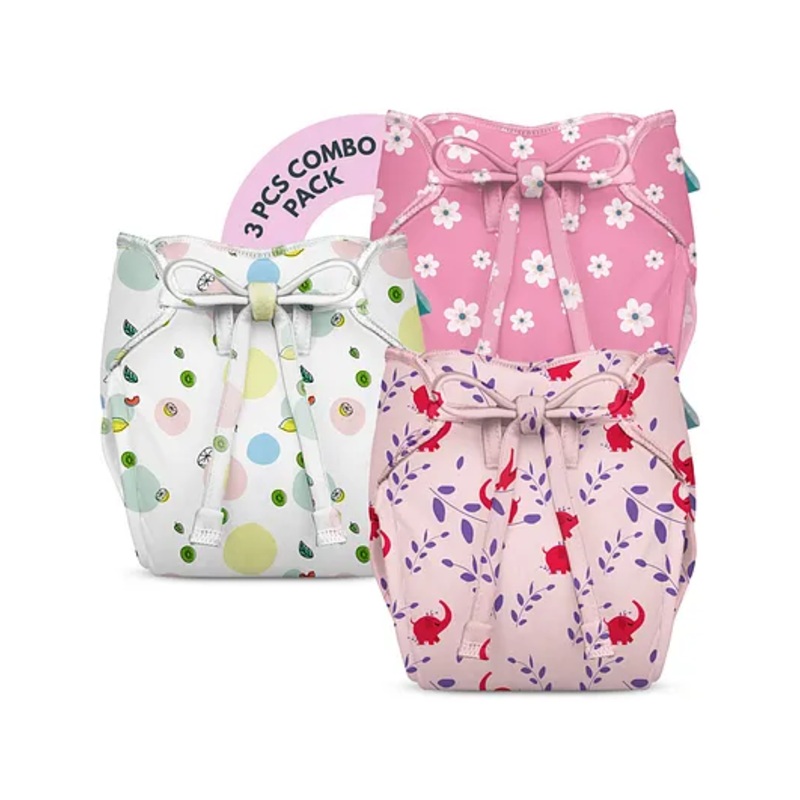Bumberry Smart Nappy All in One Cloth Diaper  -Kit 1 Pack of 3