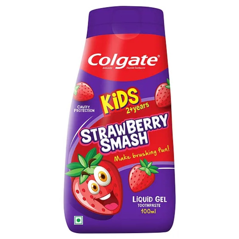 Colgate Baby Kids Fun Squeeze Toothpaste Yummy Strawberry Flavour Easy Grip – 100 ml