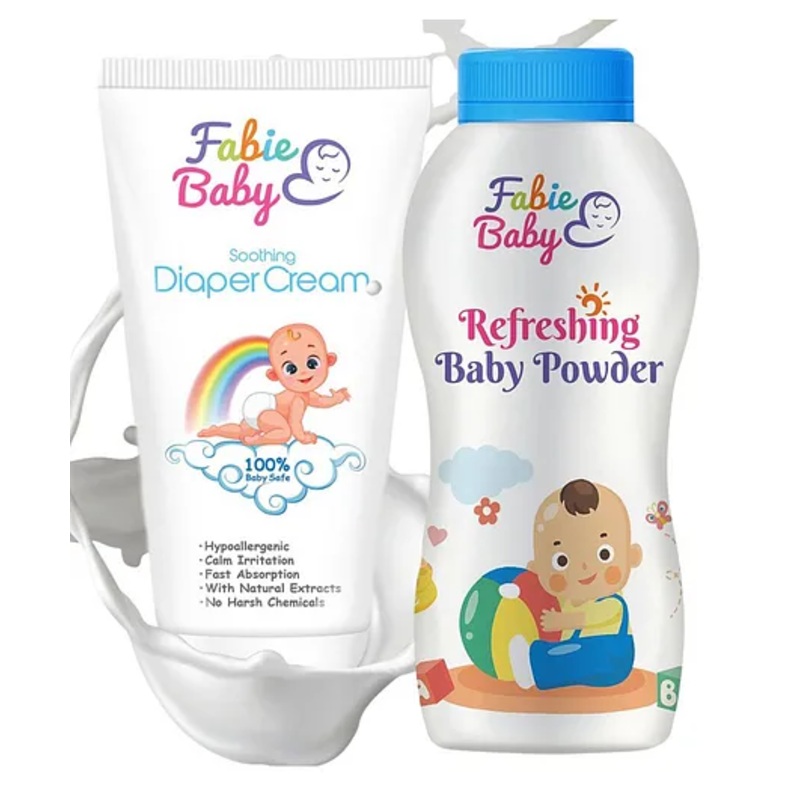 Fabie Baby Diaper Rash Cream (50ml) & Powder (200g) Combo – Pack of 2