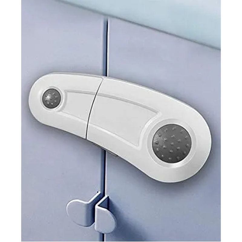 Safe-O-Kid Stylish Safety Lock for Cabinets & Cupboards  Gray  4 Pieces