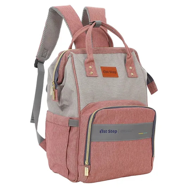 1st Step Smart And Multi-Functional Diaper Bag Backpack Diaper Bag (Pink)