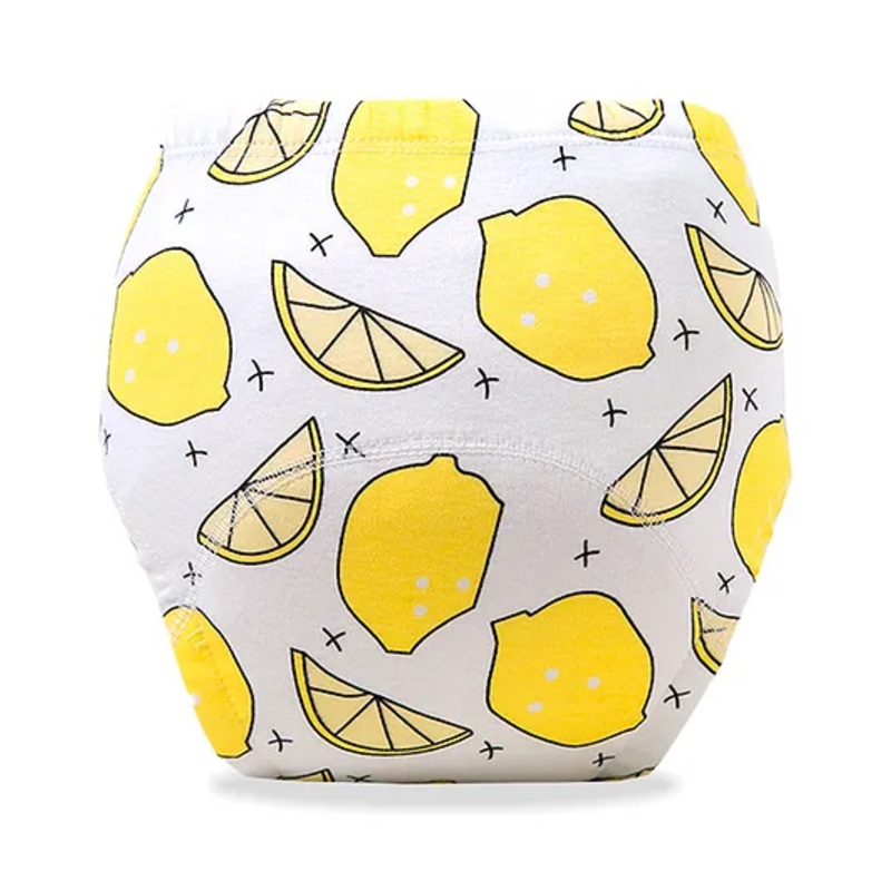Bembika Babies Cotton Potty Training Pants Lemon  Printed Medium – White