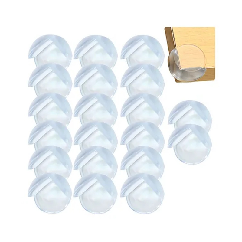 Bembika Baby Safety Corner Protector Edge & Corner Guards Round Shaped 20 Pieces Round – White