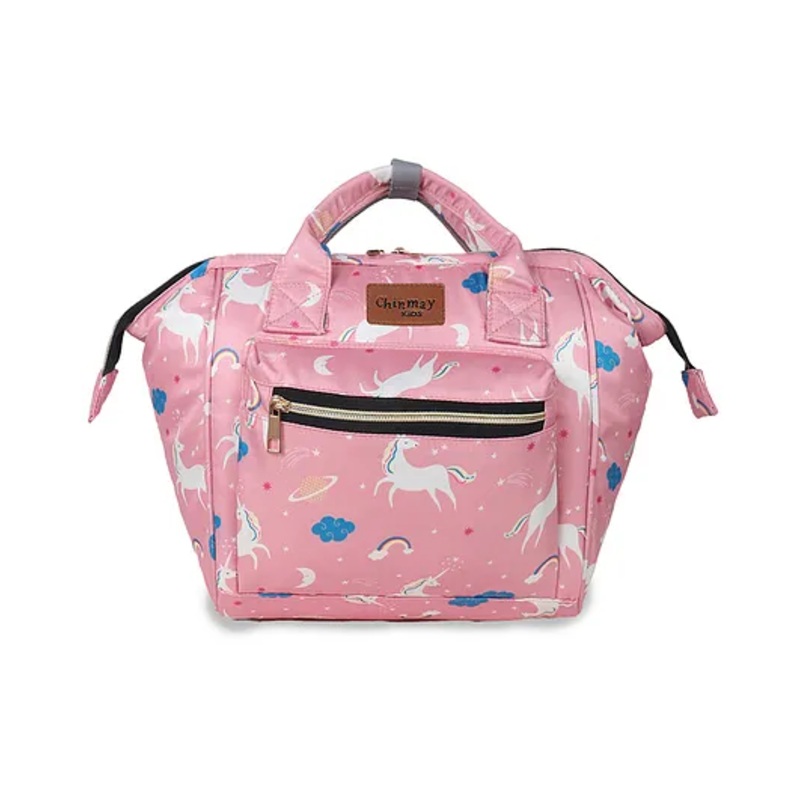 Chinmay Kids Baby Polyester Backpack New Born Casual Travel Outing Stylish Mini Diaper Backpack – Pink