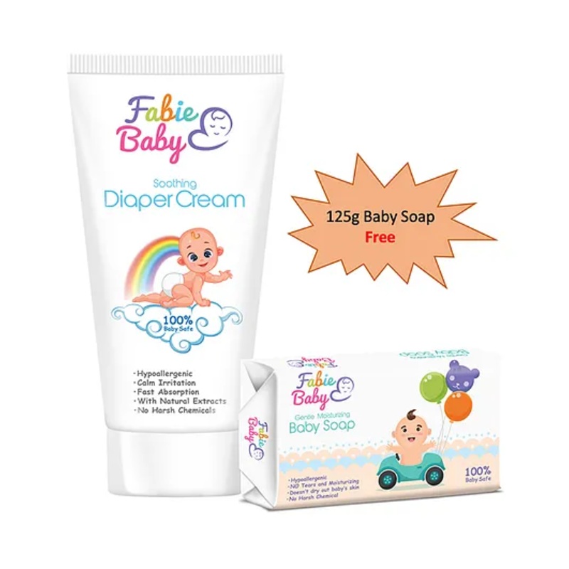 Fabie Baby Soothing Diaper Cream (50ml) with Free Baby Soap (75g)