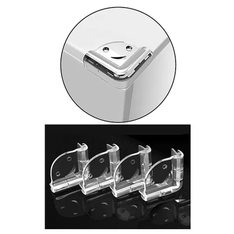 Safe-O-Kid Smiley Shaped Corner Guards Pack of 4 – Transparent