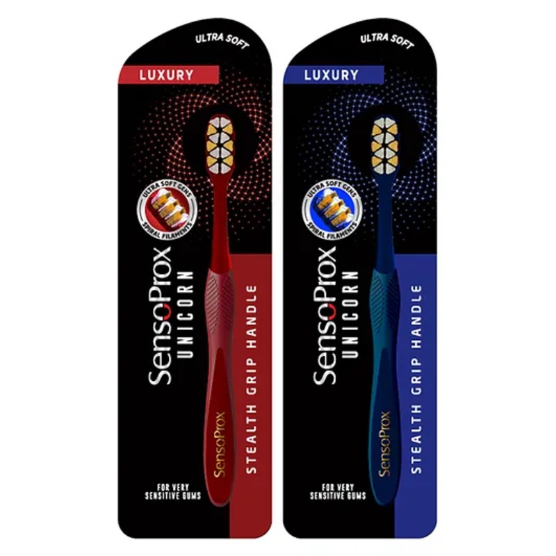 SensoProx Unicorn Toothbrush Pack of 2 – Red & Blue