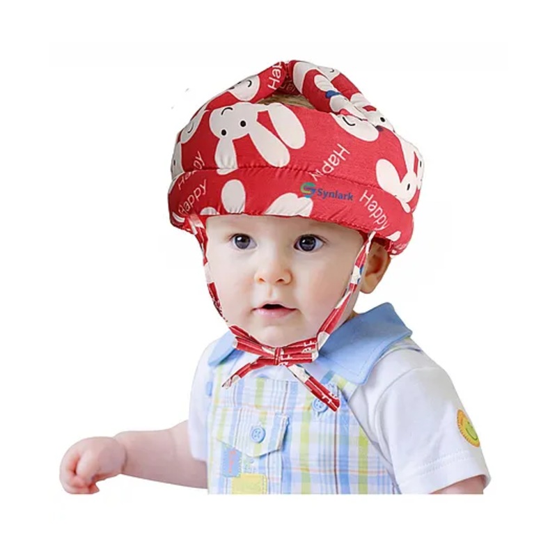 Synlark Baby Safety Helmet Adjustable Size Baby Learn to Walk – Red