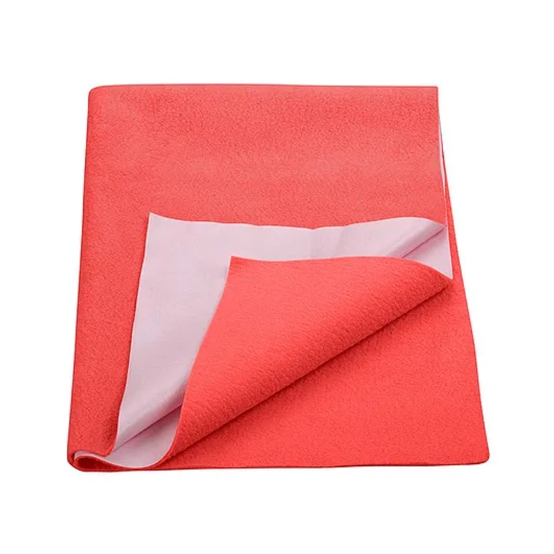 Trance Supersoft Baby Dry Sheet Quick Dry Waterproof Baby Bed Protector Sheet for Kids- Small, Coral