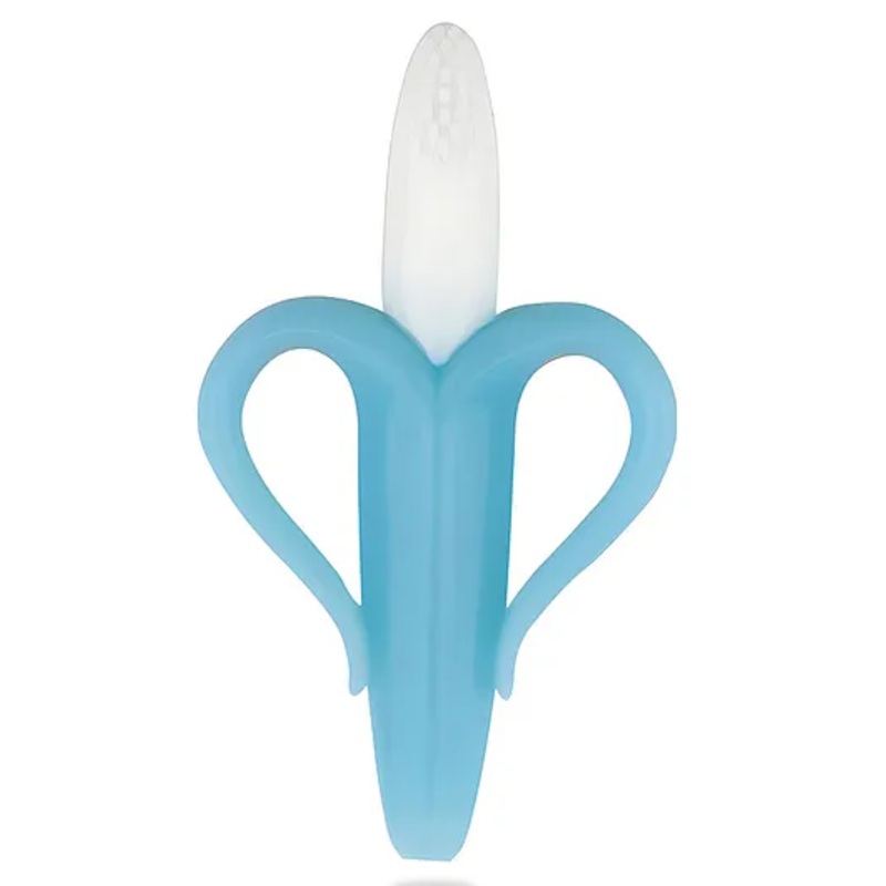 Bembika Teething Toothbrush for Babies Teether for Baby’s With Ultra Soft Bristle – Banana Blue