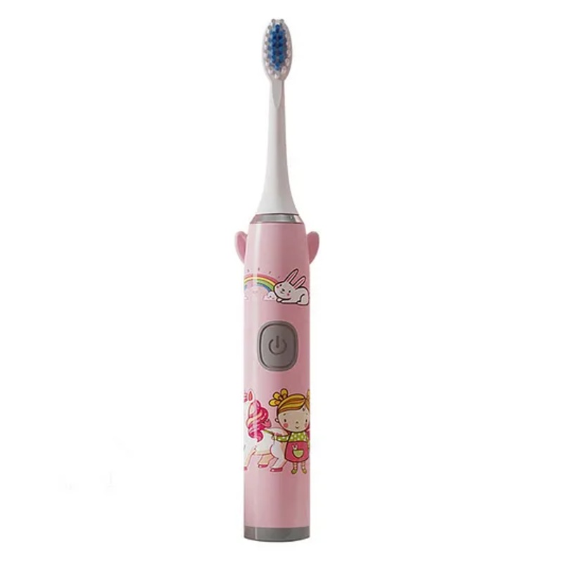 Domenico Soft Bristles Electronic Battery Powered Toothbrush – Pink (Random Designs)