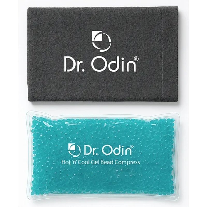 Dr Odin Reusable Hot and Cool Gel Bead Compress Soft and Flexible with Pouch and Belt for relieving pain-Teal blue