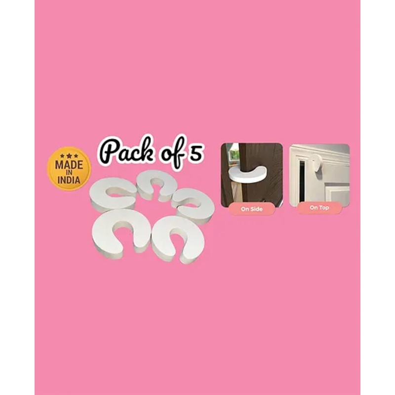 Fingo Brain Foam Door Protector (Pack of 5) – White Color