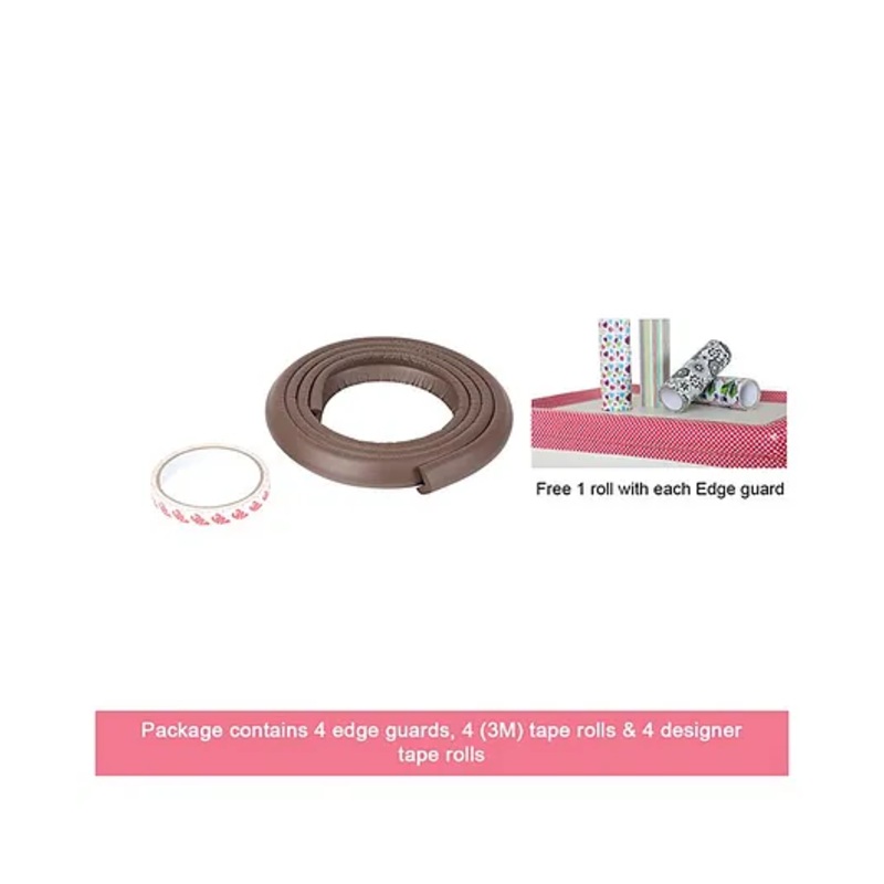 Unique High Density L Shaped Edge Guard Pack of 4 – Brown