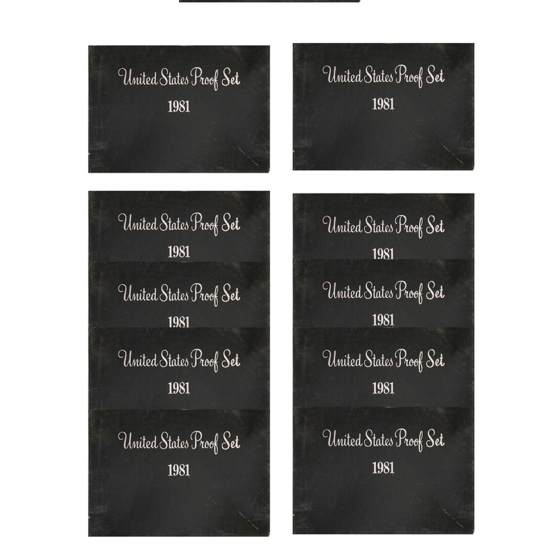 1981 Proof set 10 Pack CN-Clad Susan B Anthony Kennedy- (OGP) 60 coins