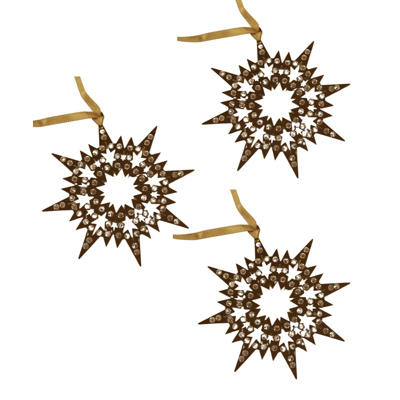 Swarovski Figurine: 1135182 Gold Pixel Stars