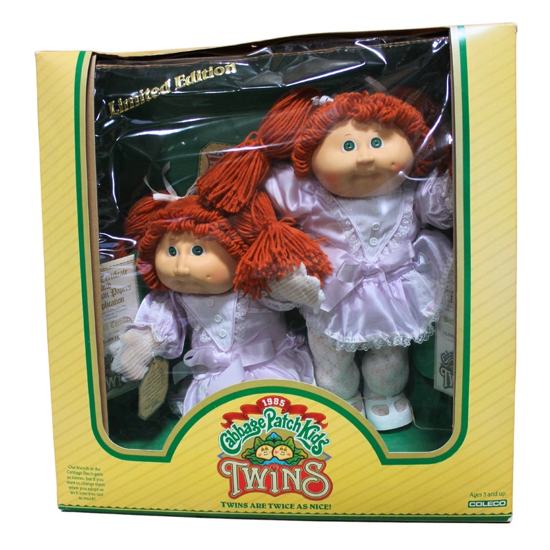 Coleco | 1985 Cabbage Patch Kids Twins – Red Hair | Non-Mint Box