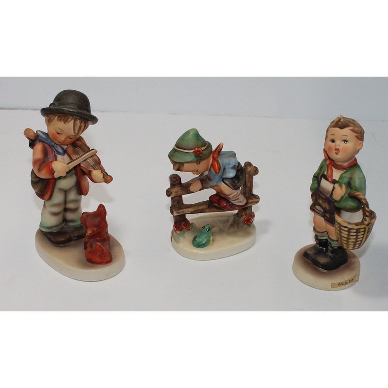 Hummel Figurine Lot Village Boy, Retreat to Safety  (AP 1566 )