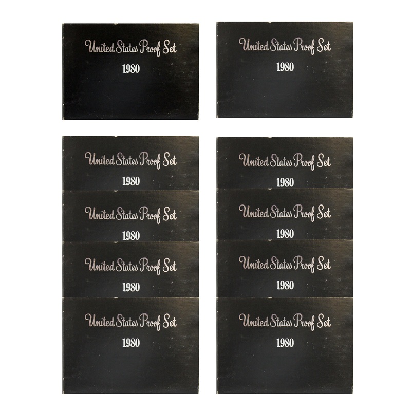 1980 Proof set 10 Pack CN-Clad Susan B Anthony Kennedy- (OGP) 60 coins