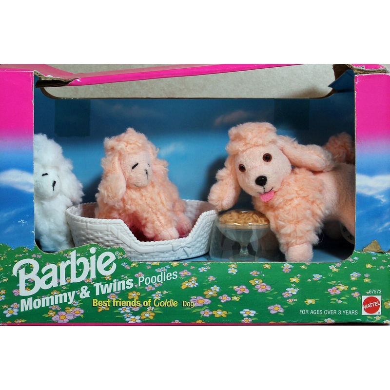 1996 Mommy & Twins Pet Poodles Barbie (67573)