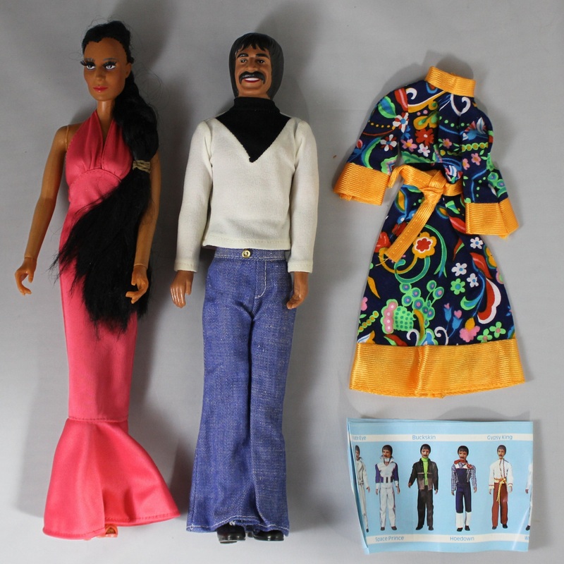 Vintage 1975 Sony & Cher Dolls w/ Original Outfits By Mega Corp.