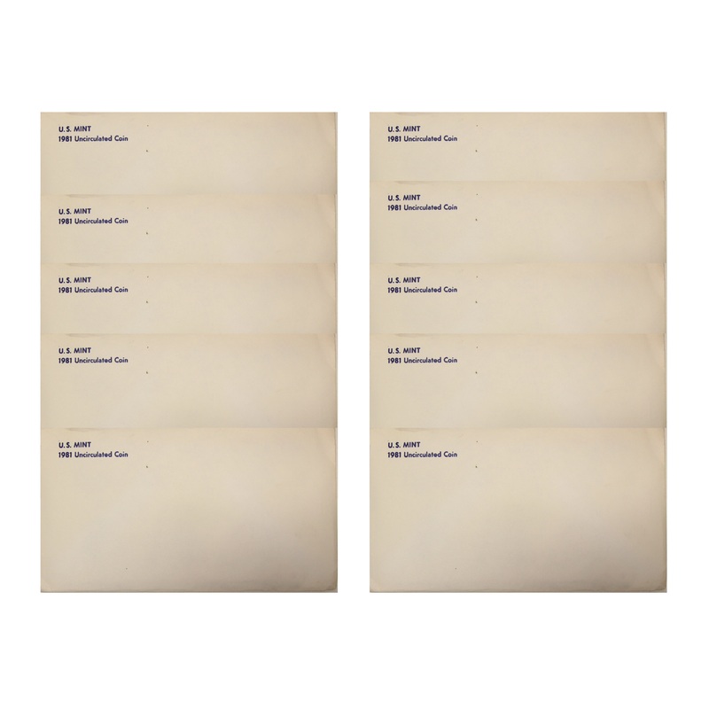 1981 PD US Mint set 10 Pack (OGP) 130 coins