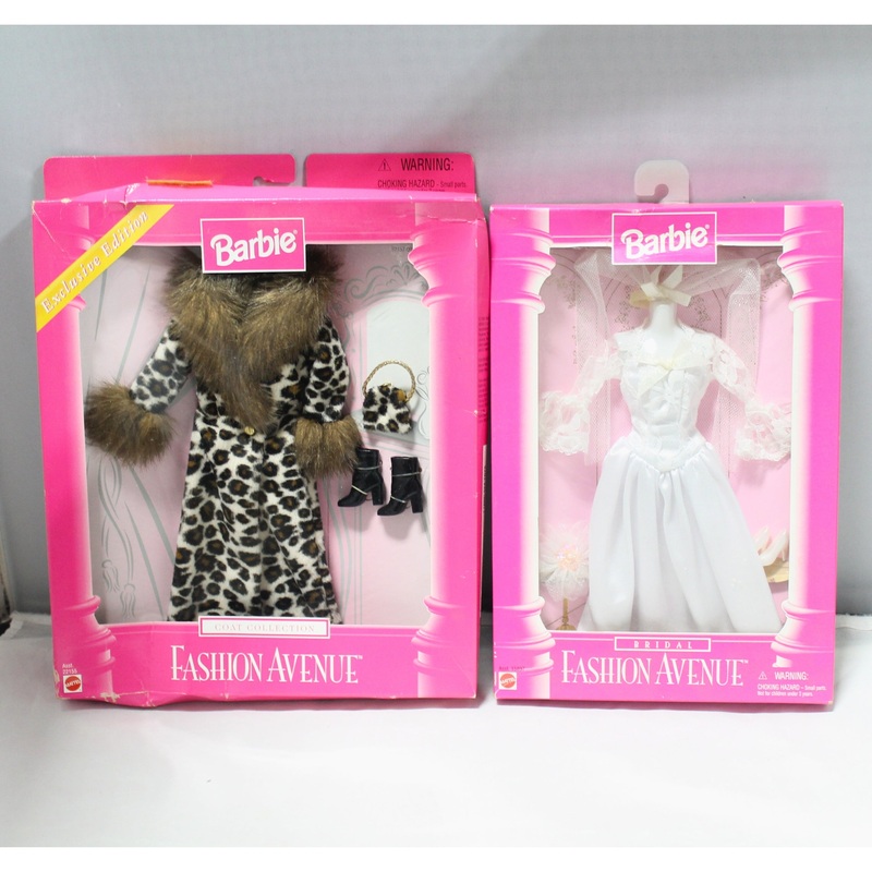 Lot of 2: Barbie Fashion Avenue Clothes, Coat Collection and Bridal