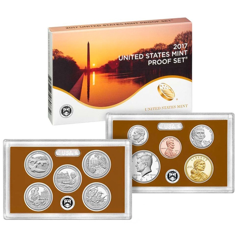 2017 Proof set 10 Pack CN-Clad Kennedy, State quarters – (OGP) 100 coins