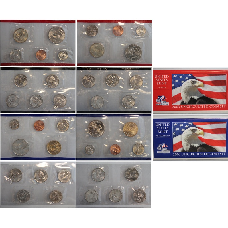 2003 PD US Mint set 10 Pack (OGP) 200 coins
