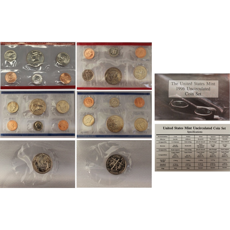 1996 PD US Mint Set (OGP) 11 coins