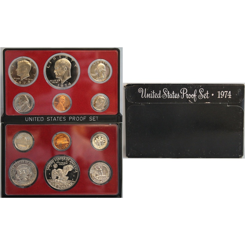 1974 Proof Set CN-Clad (OGP) 6 coins