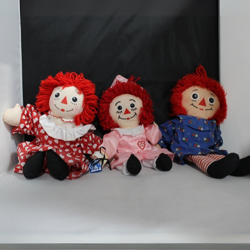 Lot of 3: Raggedy Ann Dolls