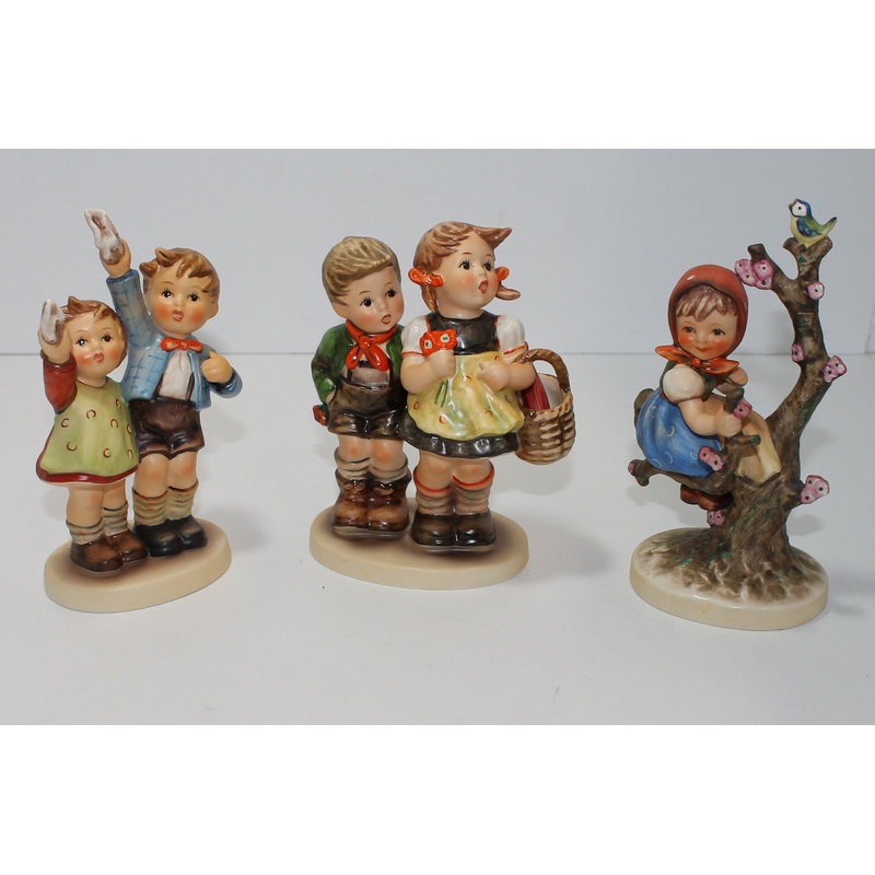 Hummel Figurine Lot Auf Wiedersehen, To Market, Apple Tree Girl  (AP 1607 )