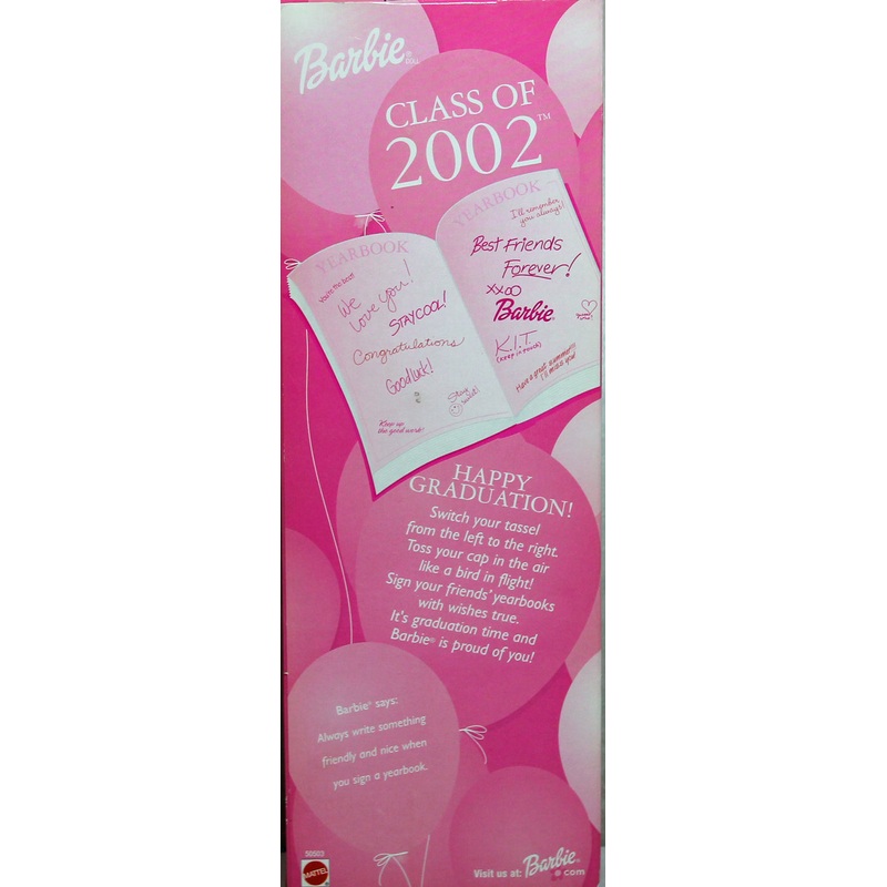 2002 Class of 2002 Graduation Barbie (50503) – African American White Gown