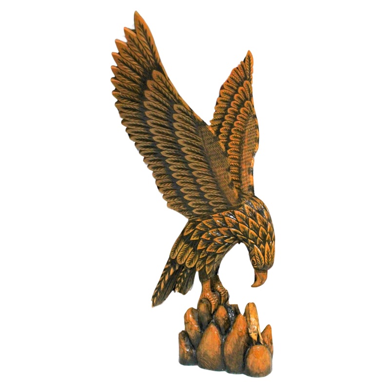 Wood Hand Carved Bald Eagle | Please Read