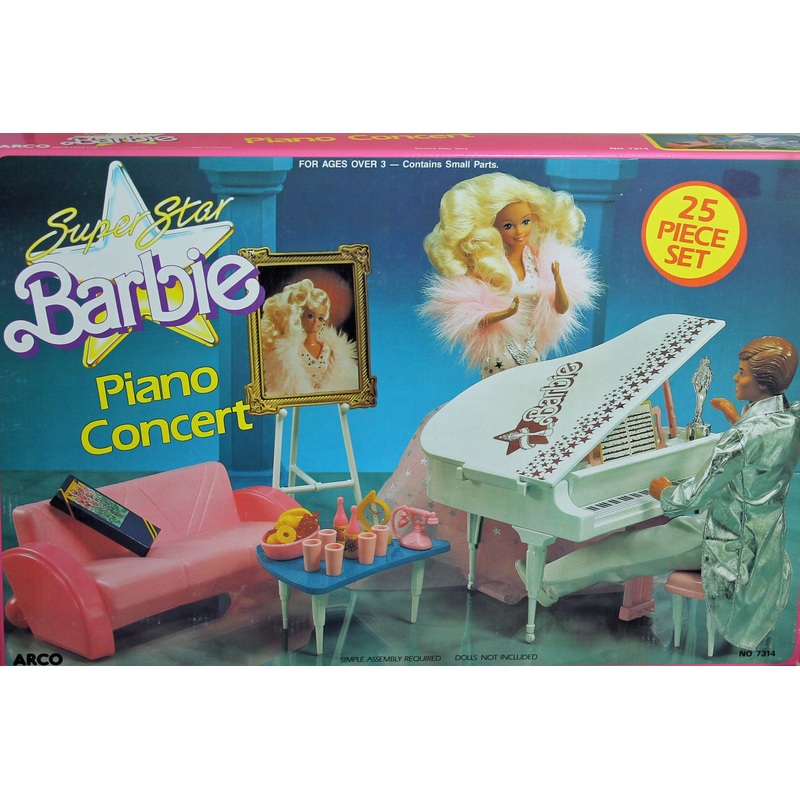 1988 SuperStar Barbie Piano Concert Set Barbie (7314)