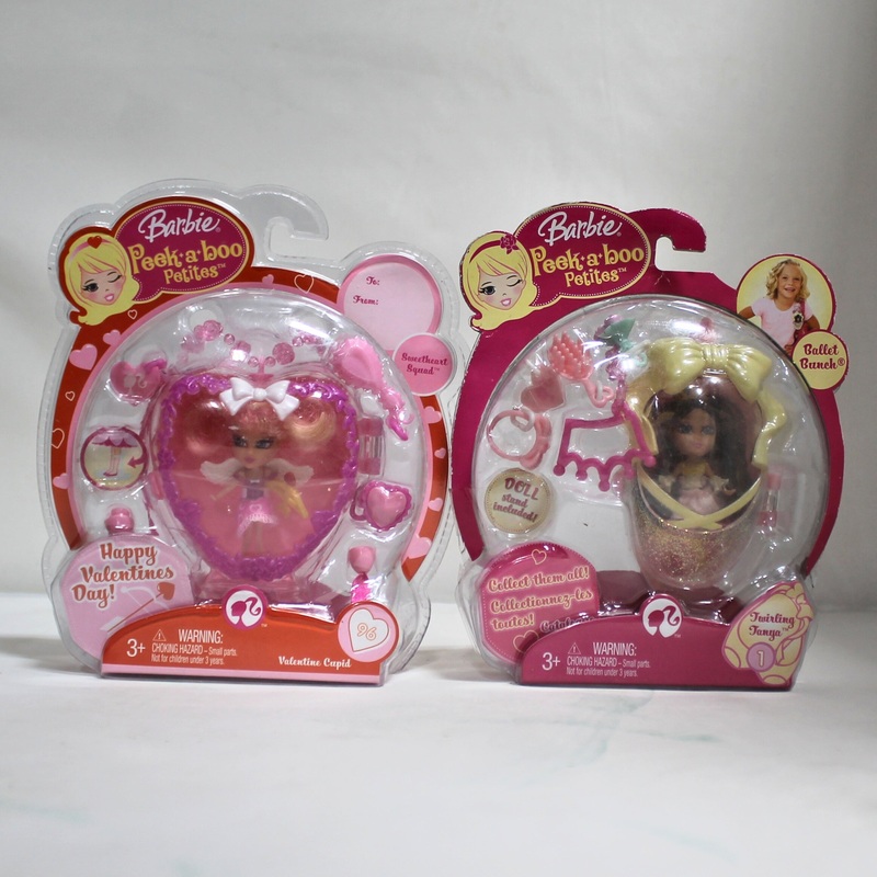 Lot of 2 Barbie Peek-a-Boo Petite Dolls | Sweetheart Squad & Ballet Bunch