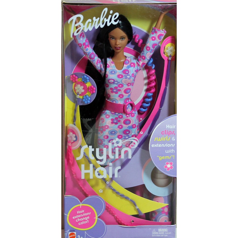 2002 Stylin Hair Barbie (C2479) – African American