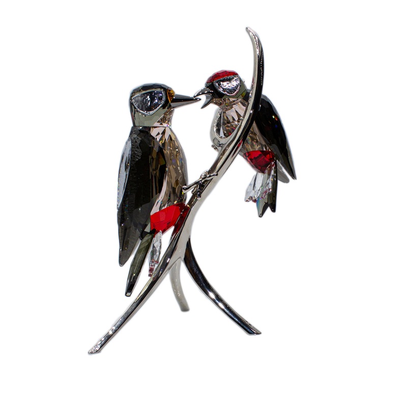 Swarovski Figurine: 957562 Woodpeckers Black Diamond