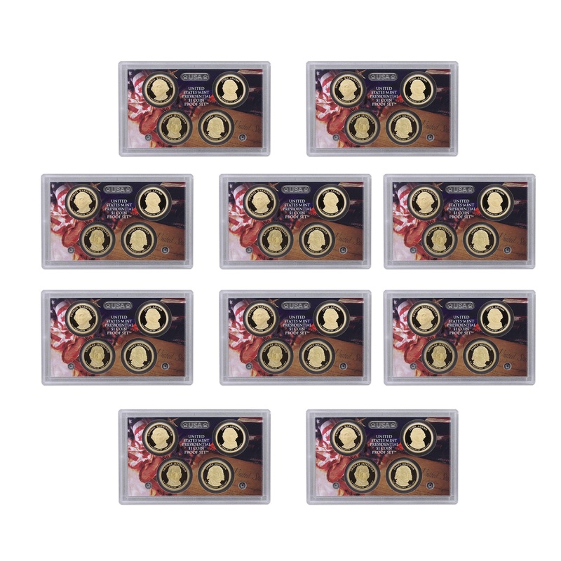 2007 S Presidential Dollar Poof set 10 Pack NO BOX or COA 40 US Coins