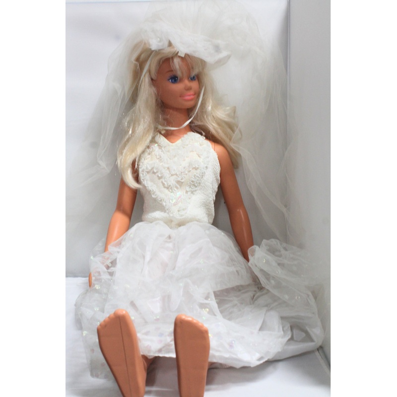 Barbie | My Size Bride Barbie Doll | Blonde| Stains