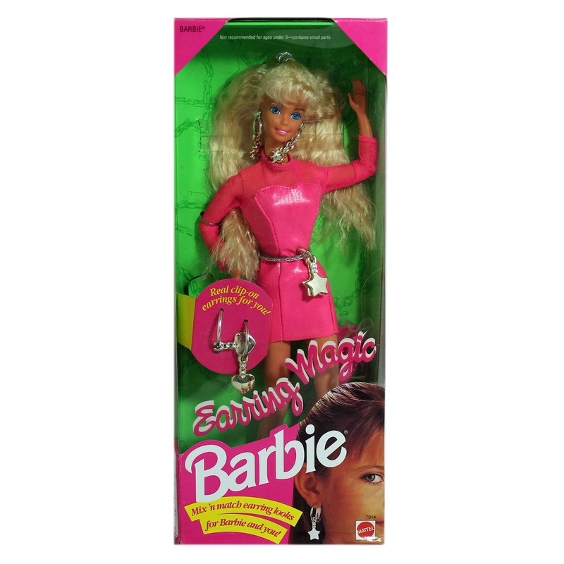 1992 Earring Magic Blonde Barbie (7014)