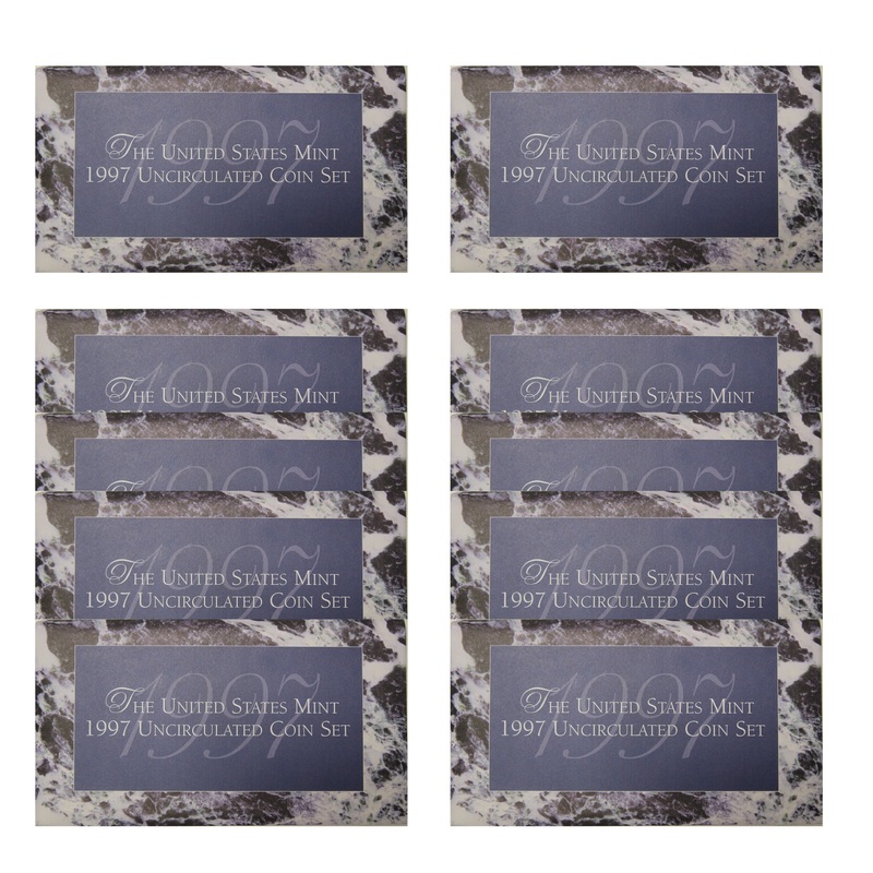 1997 PD US Mint set 10 Pack (OGP) 100 coins