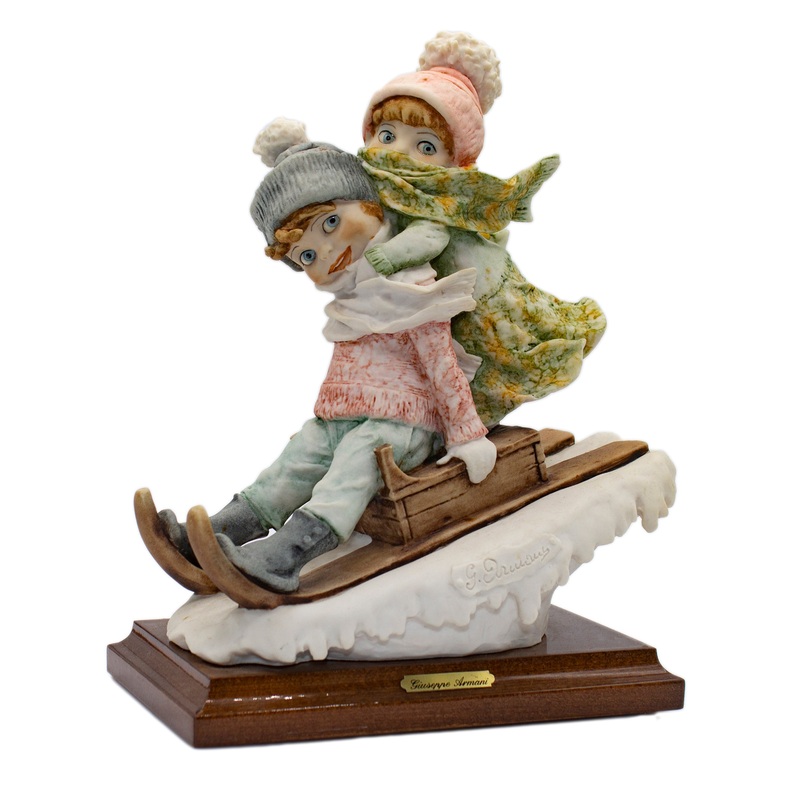 Giuseppe Armani Figurine: 0111e Sledding