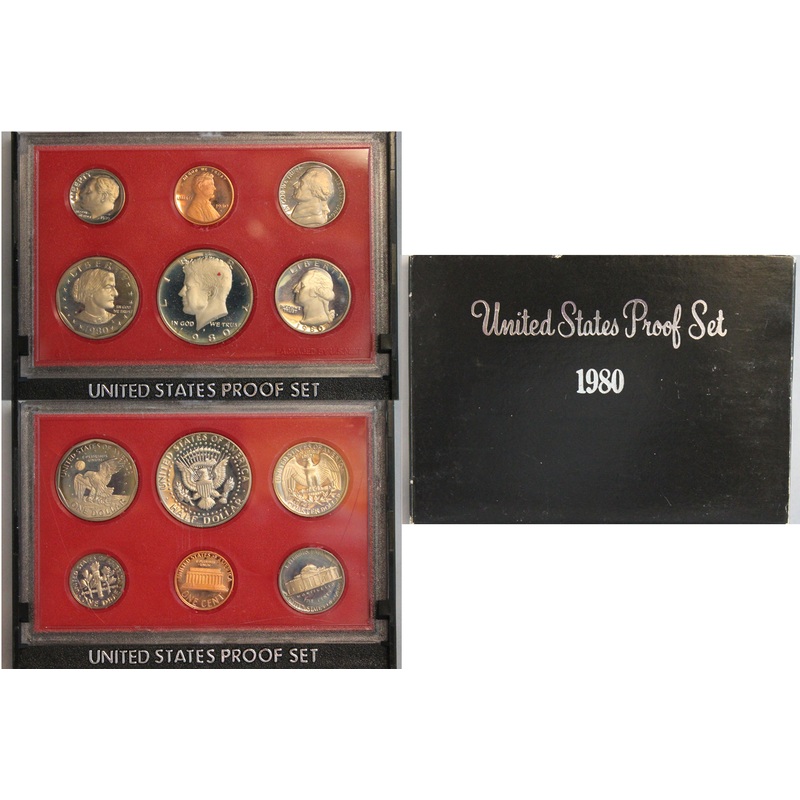 1980 Proof Set CN-Clad (OGP) 6 coins