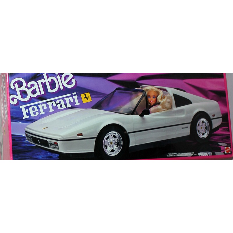 1986 White Ferrari Car Barbie (3564)