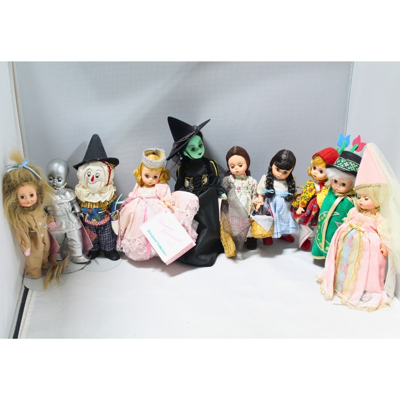 Lot of 10: Madame Alexander, 9 Wizard of Oz Dolls and 1 Rapunzel