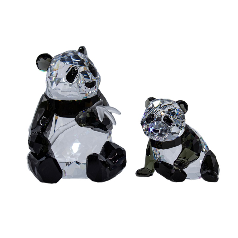 Swarovski Figurine: 900918 Panda Mother and Cub