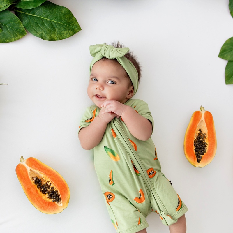 Zippered Shortall Romper in Papaya